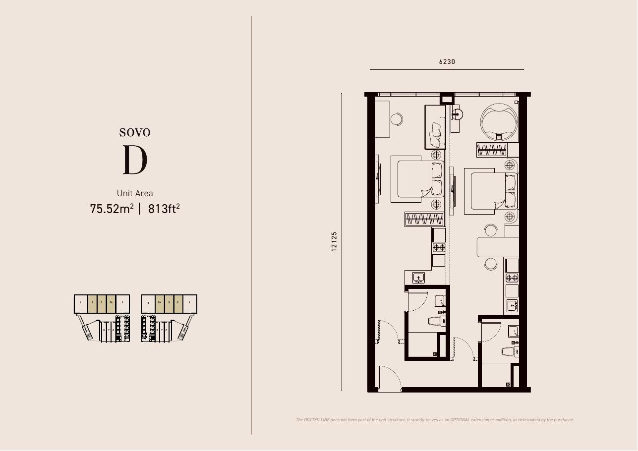 SOVO Type D, 813 sq ft