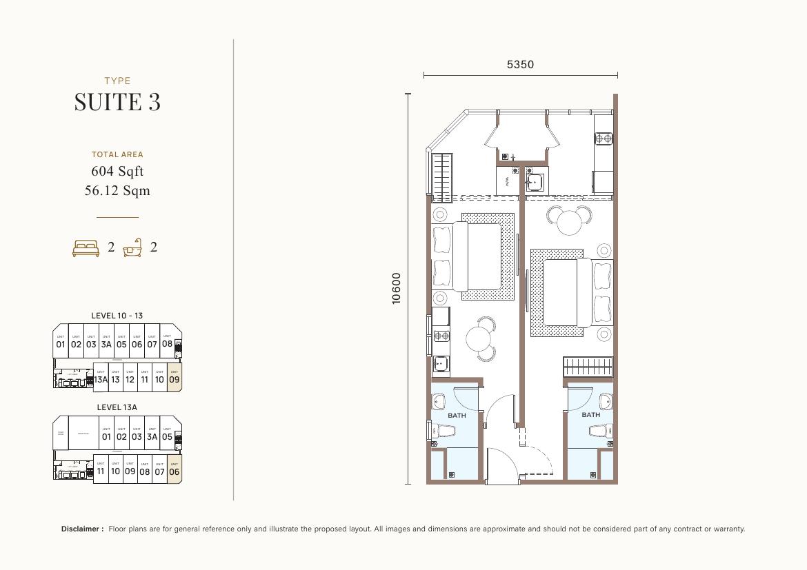 Suite 3, 604 sq ft