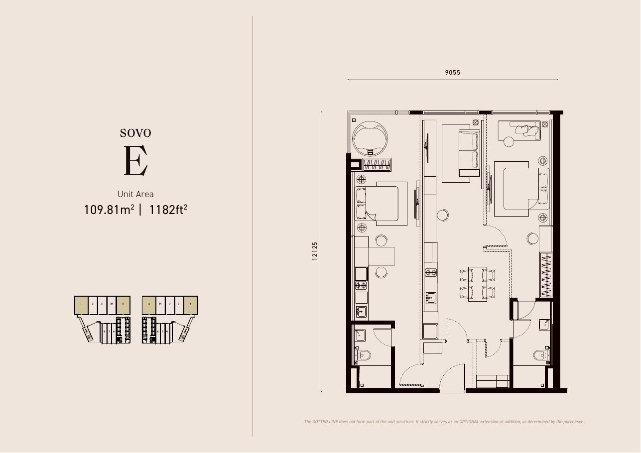 SOVO Type E, 1,182 sq ft
