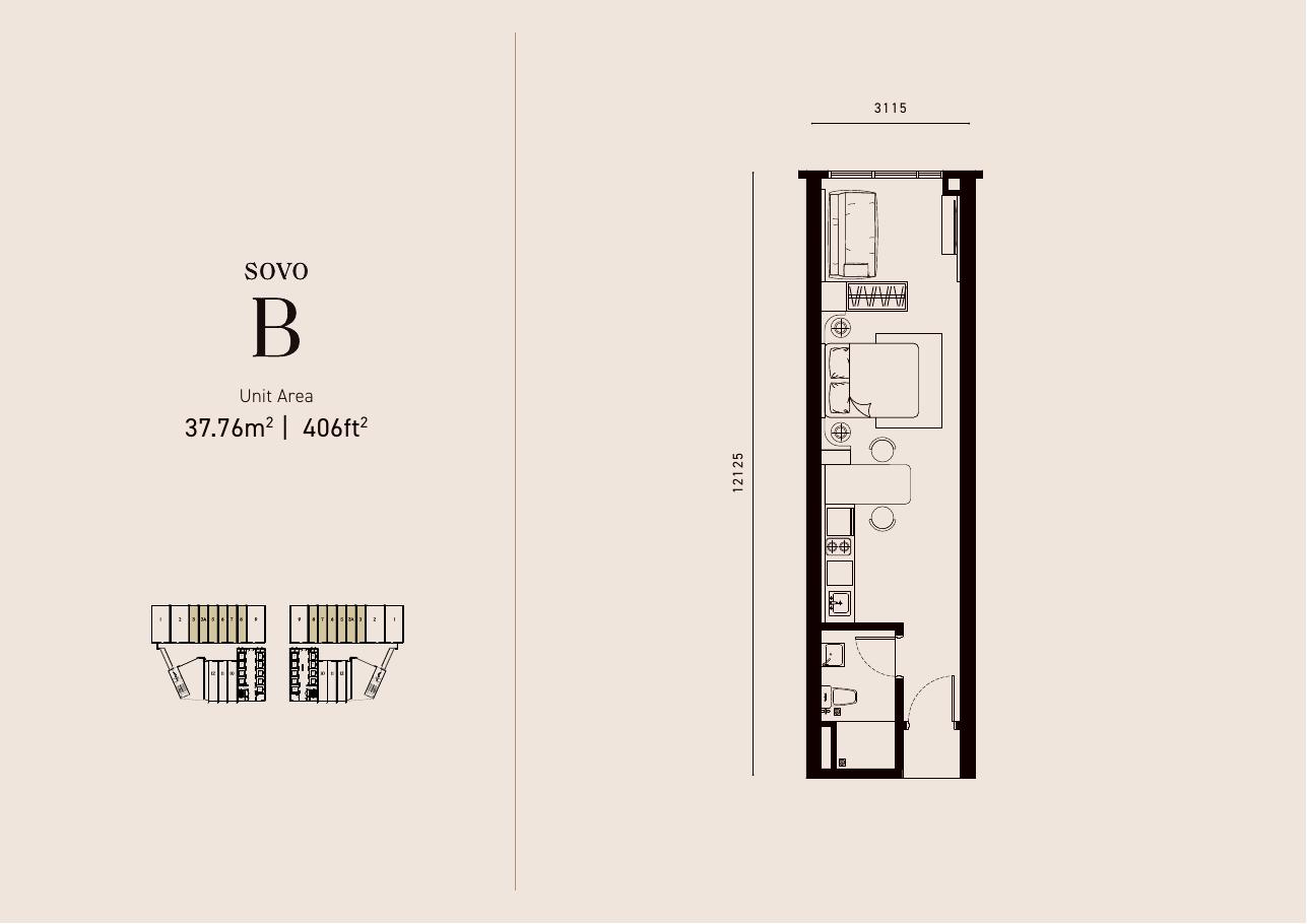 SOVO Type B, 406 sq ft