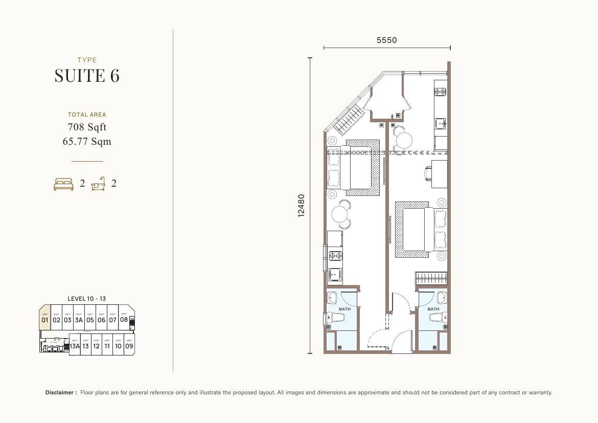 Suite 6, 708 sq ft