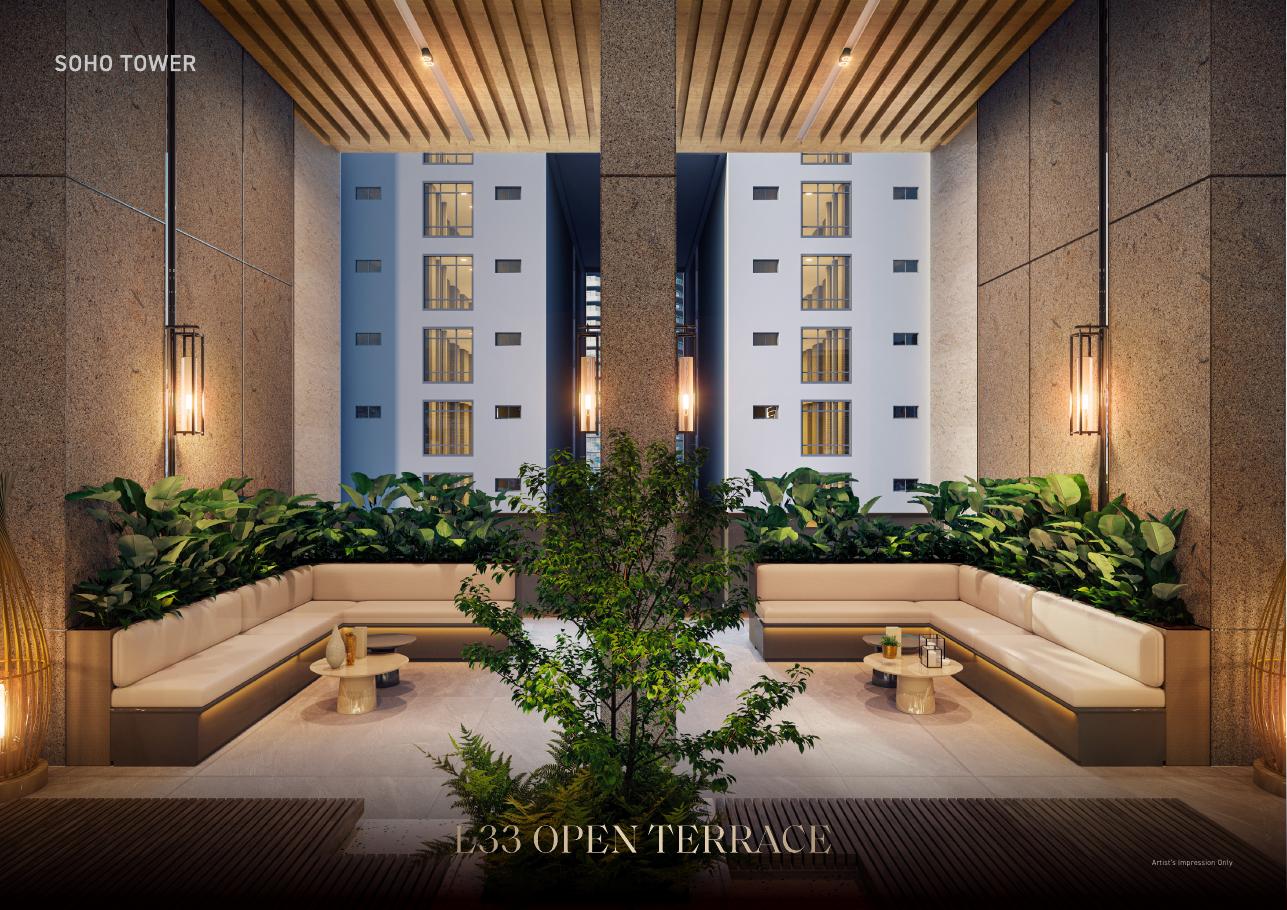 Level 33 open terrace, artist's impression
